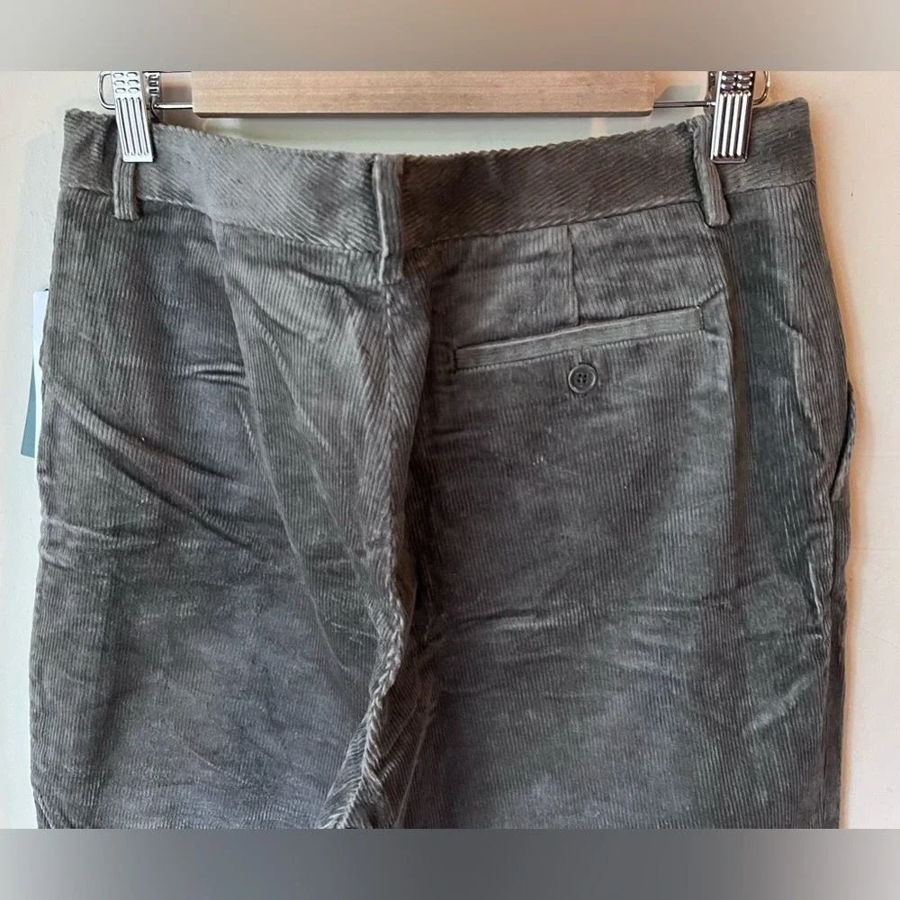 💚 Lauren Ralph Lauren Corduroy Pants Beacon Grey size 12‎ NWT